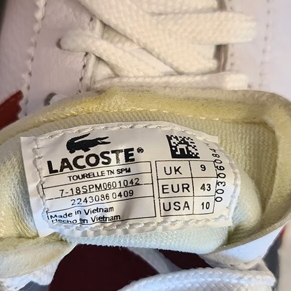 Lacoste Tourelle TN SPM Shoes Sneakers US 10.